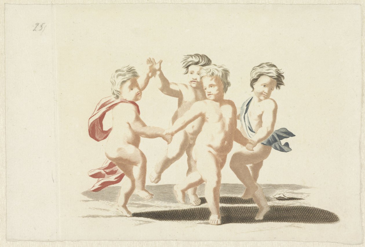 Fire dansende putti af Anonymous