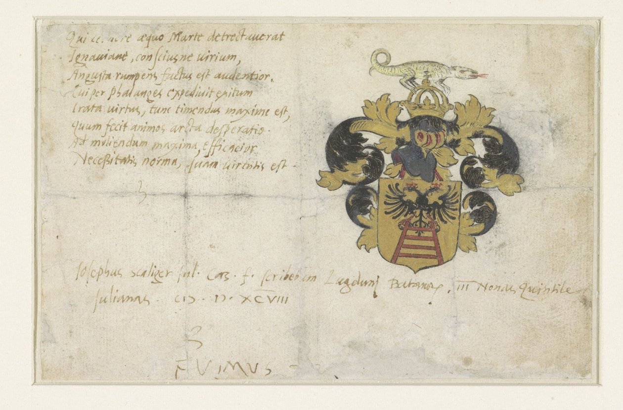 Wapen af ​​Josephus Justus Scaliger af Anonymous