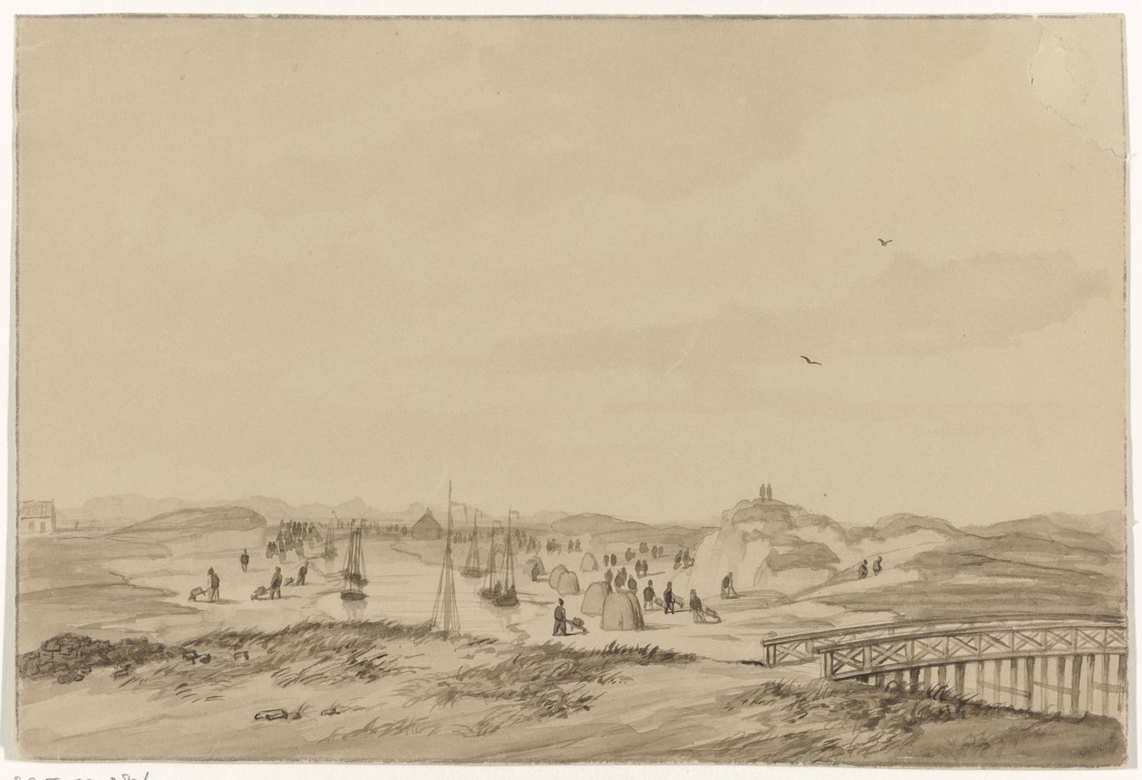 Sandudgravning i klitterne nær Haag, 1846 af Anonymous