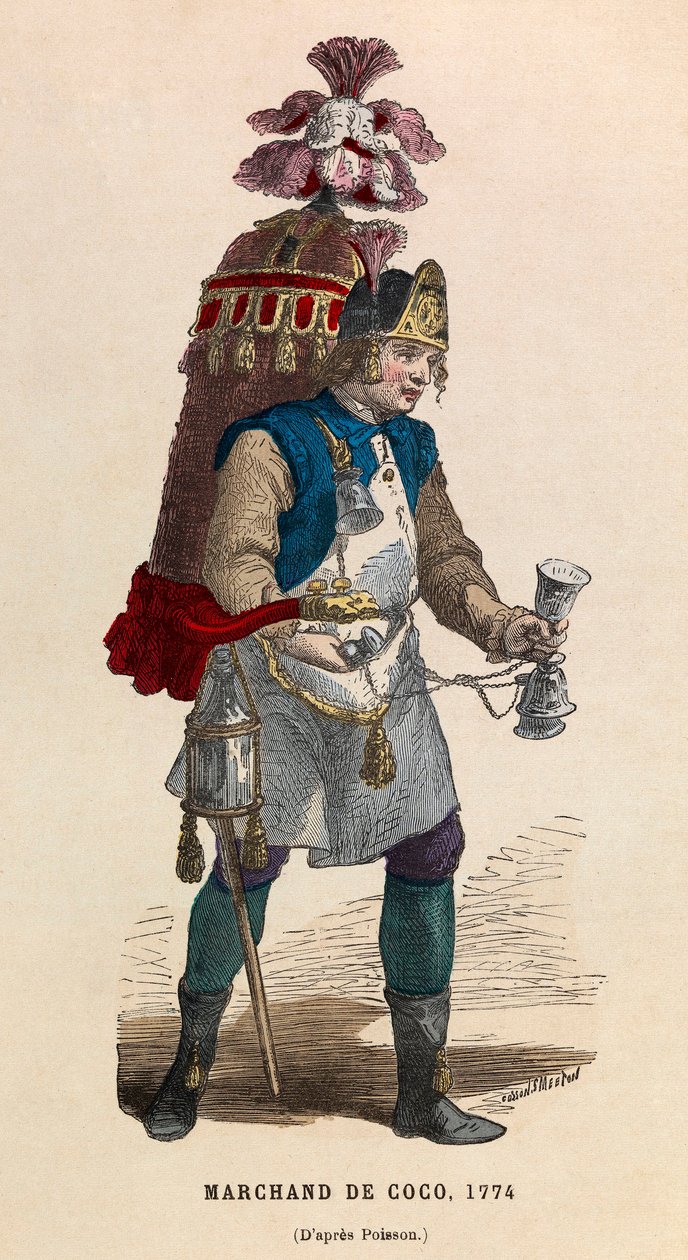 Kokosnøddesælger i 1774 - privat samling af Anonymous Anonymous
