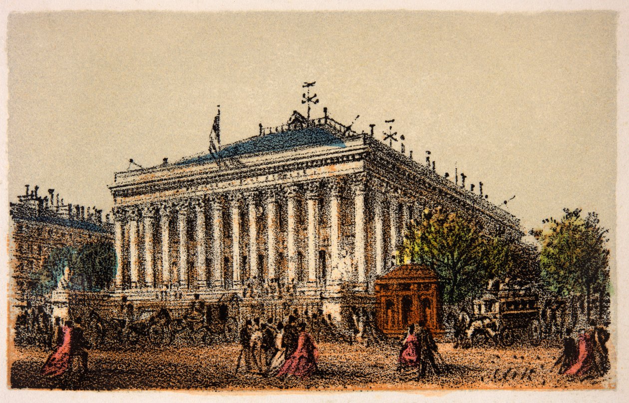 Paris i 1874: La Bourse, Privatsamling af Anonymous Anonymous