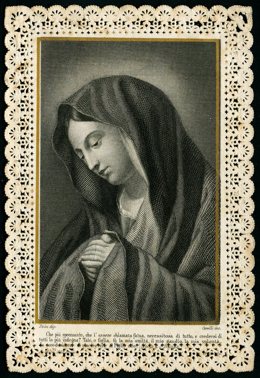 Fromme billede: Jomfru Maria (gravering) af Anonymous Anonymous