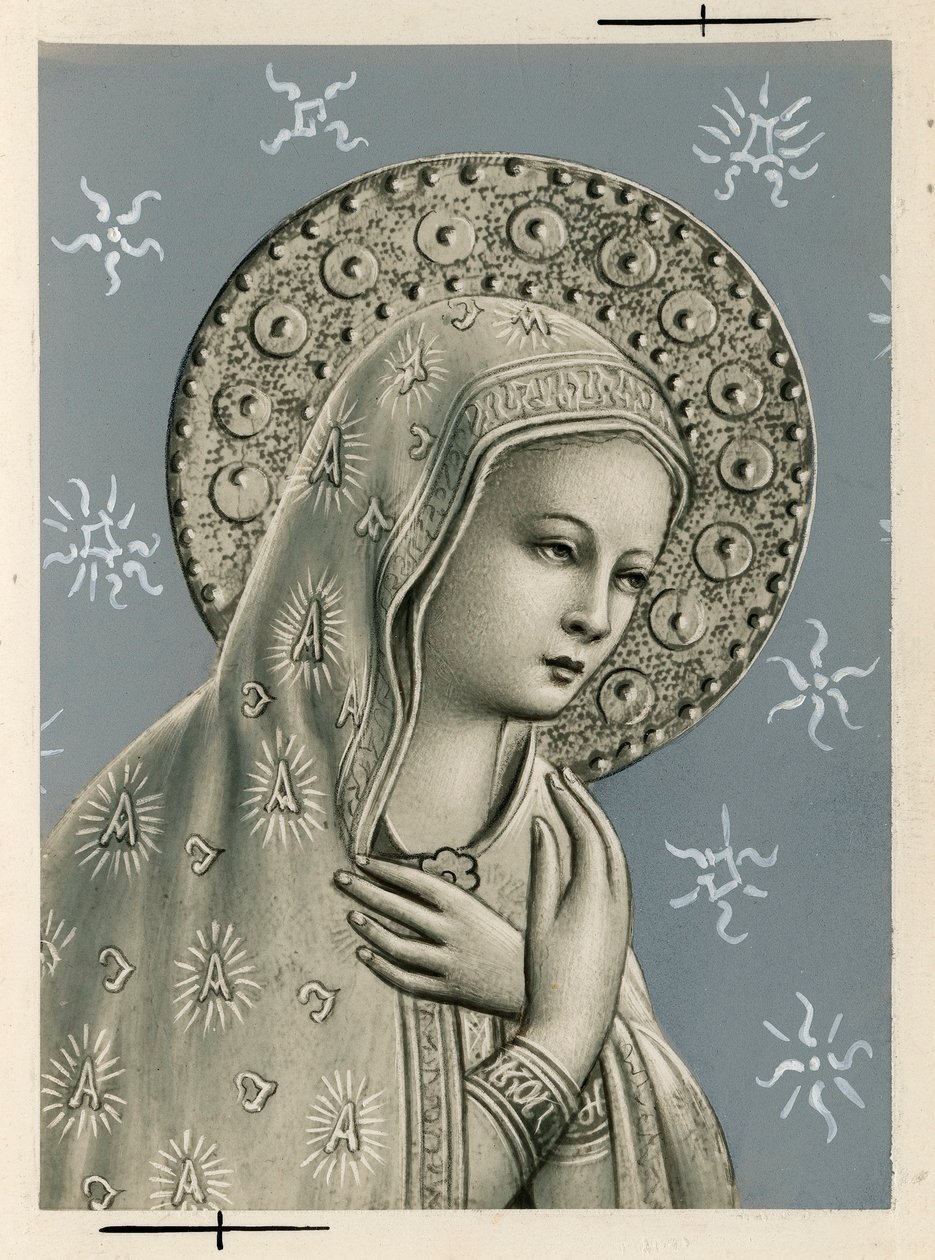 Fromhedsbillede: Jomfru Maria (tryk) af Anonymous Anonymous