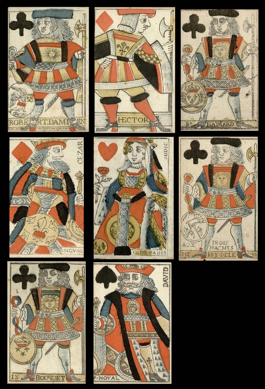Spillekort med historiske figurer. af Anonymous Anonymous