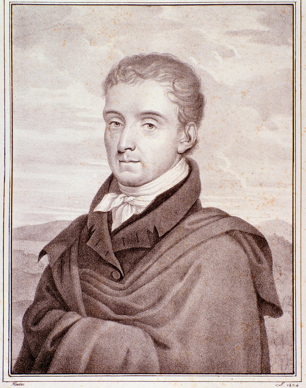 Portræt af Johann Baptist Cramer (gravering) af Anonymous Anonymous