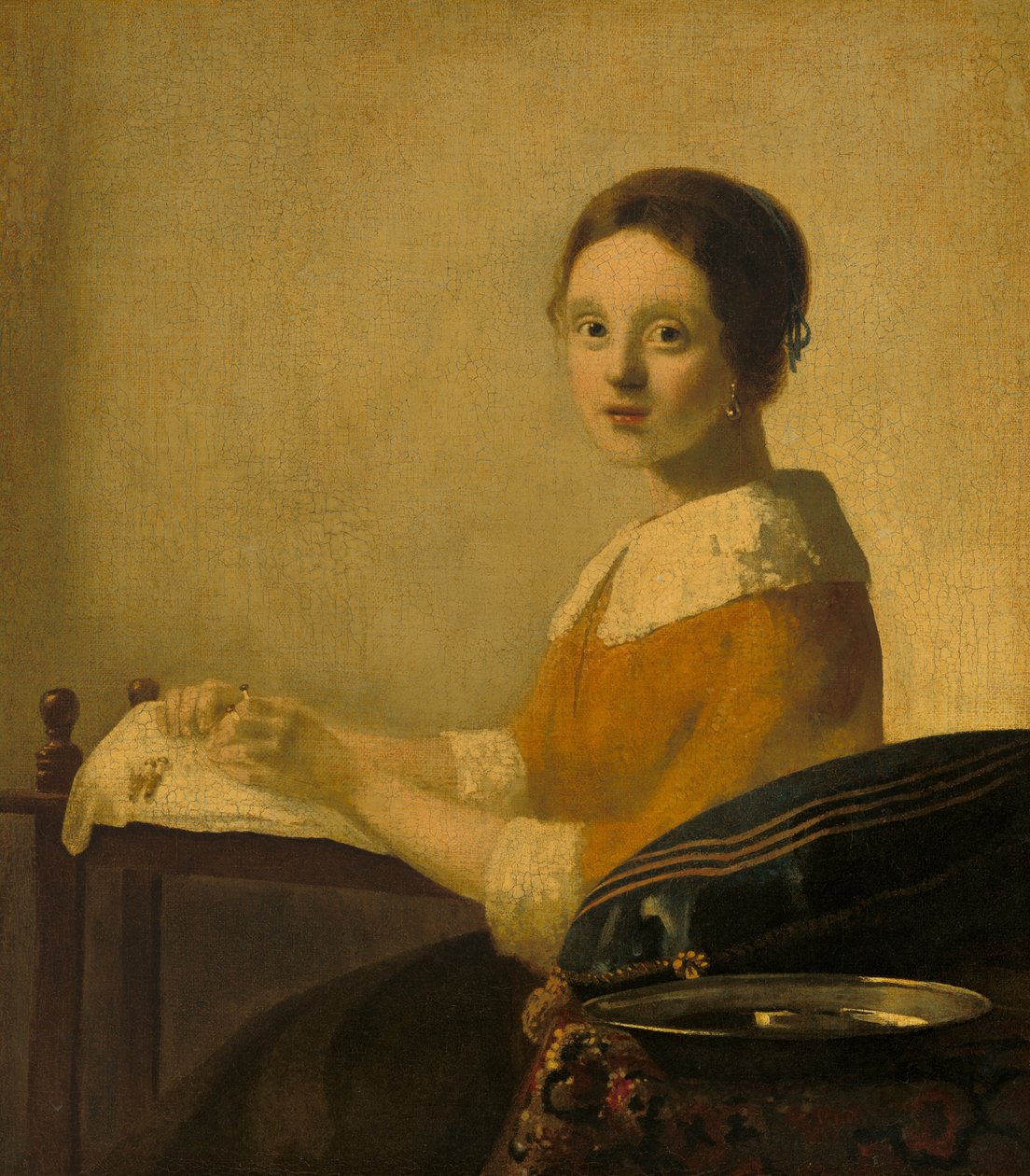The Lacemaker, ca. 1925 (olie på lærred) af Anonymous Anonymous