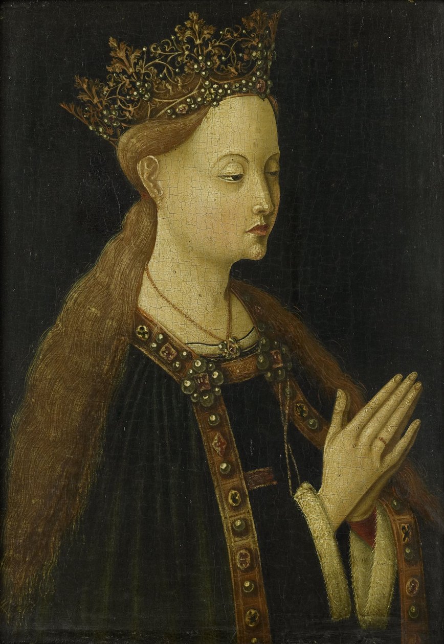 The Virgin, ca. 1500 (olie på panel) af Anonymous Anonymous