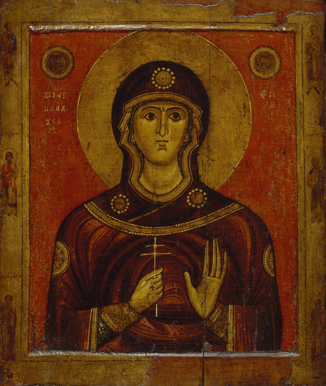 Saint Juliana, begyndelsen af det 13. århundrede. af Anonymous Russian icon painter