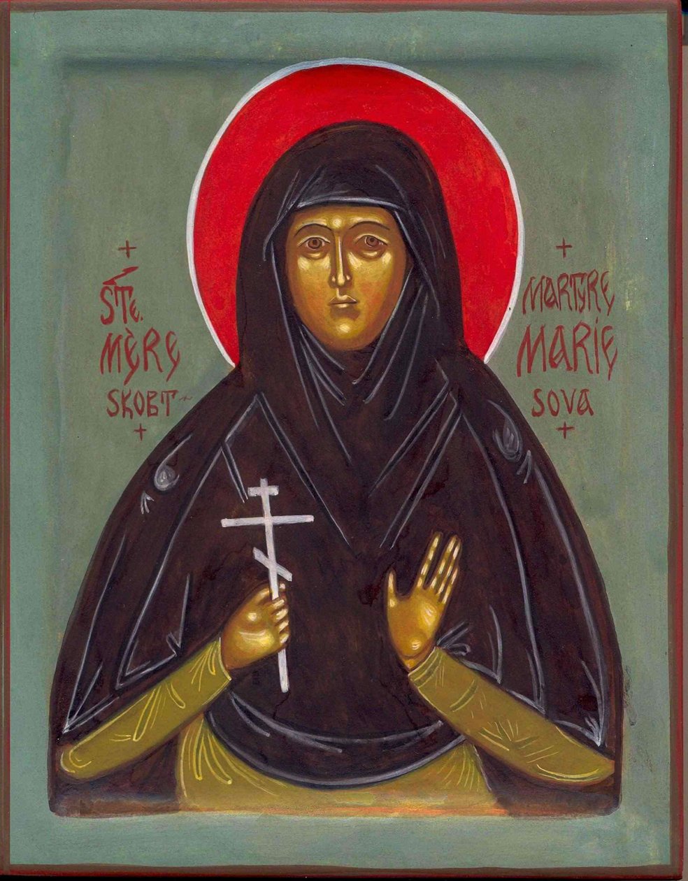 Sankt Moder Maria, det 20. århundrede af Anonymous Russian icon painter