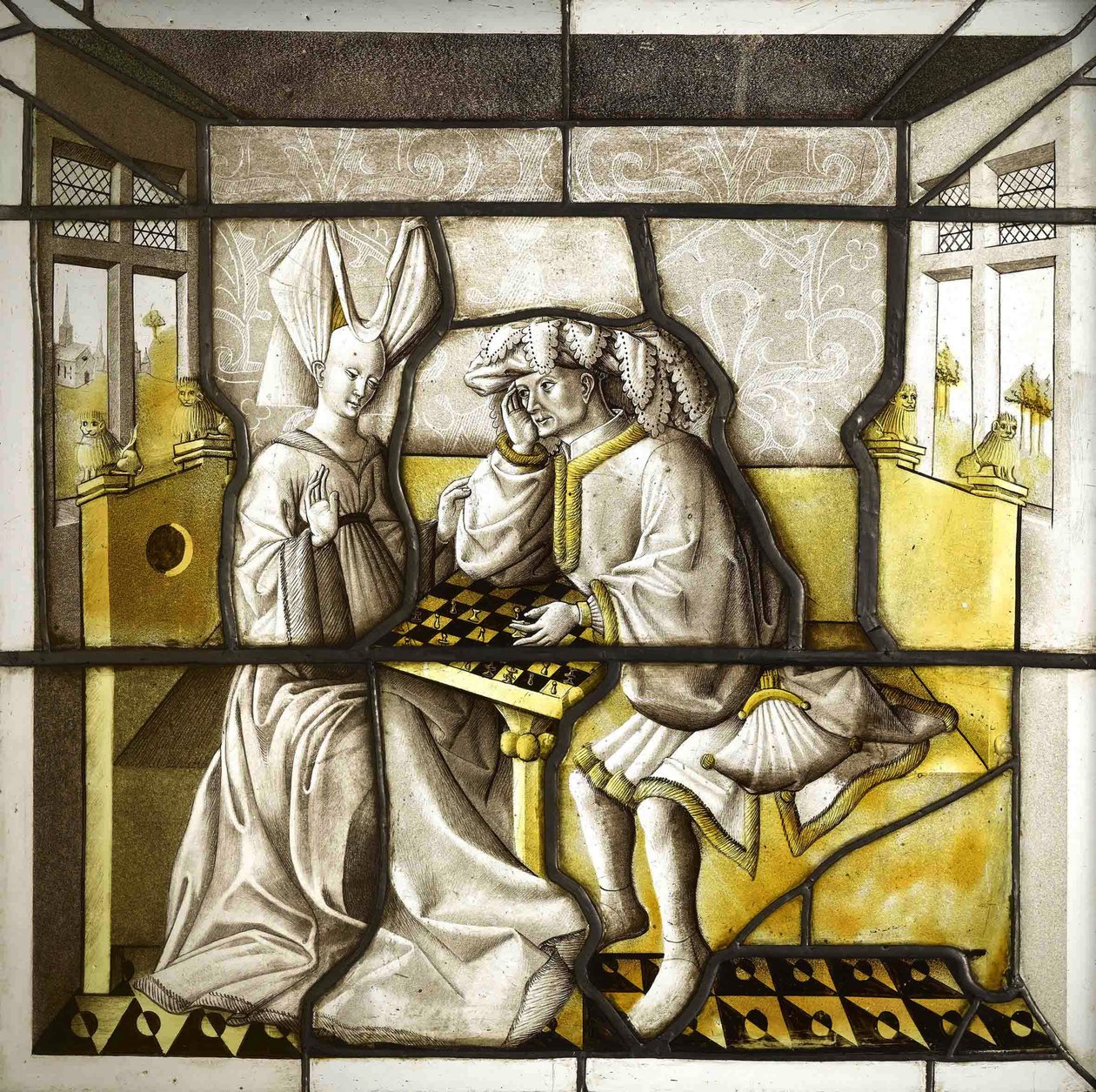 Skakspillere, 1400-tallet. af Anonymous master.