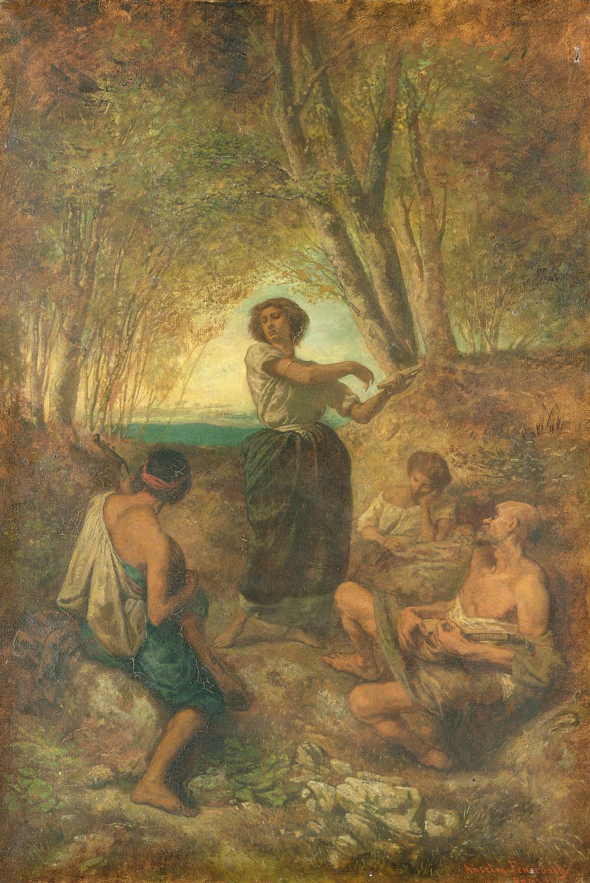 Sigøjnerdansen, 1853 af Anselm Feuerbach