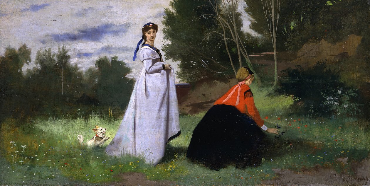 To damer i et landskab, 1867. af Anselm Feuerbach