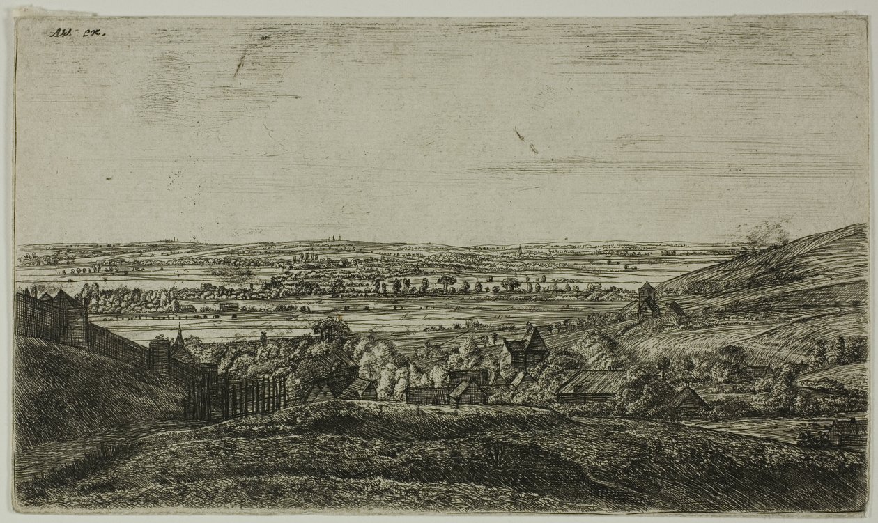 En by i en dal af Anthonie Waterloo