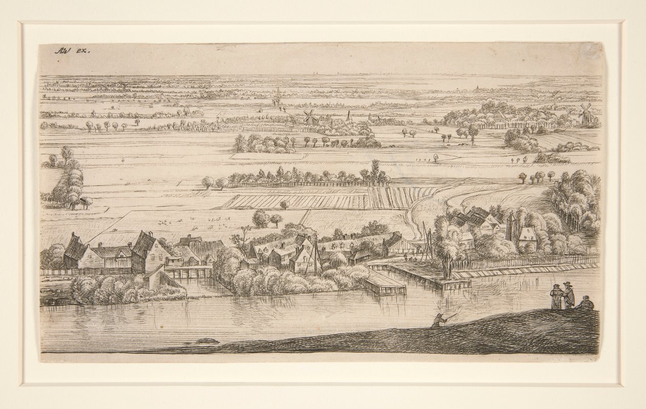 Landsbyen ved kanalen af Anthonie Waterloo
