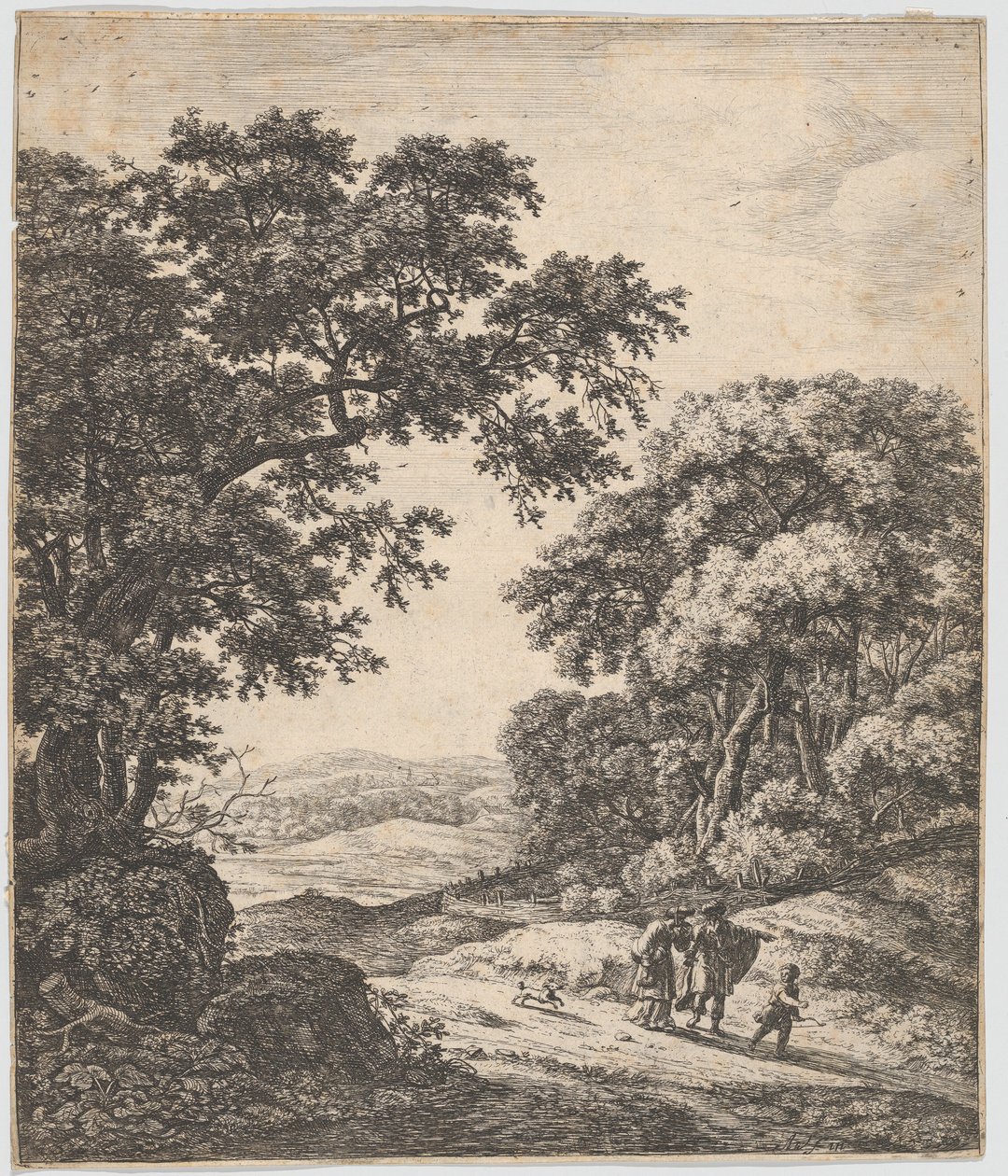 Hagars forvisning, 1600-tallet. af Anthonie Waterloo