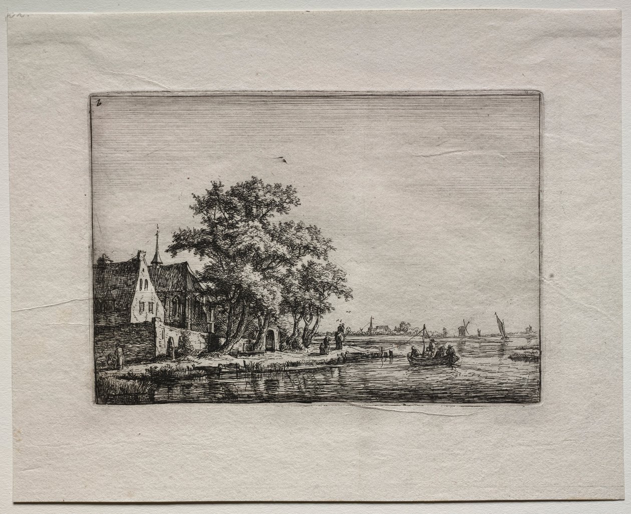 Kirkegården ved Kanalen. af Anthonie Waterloo
