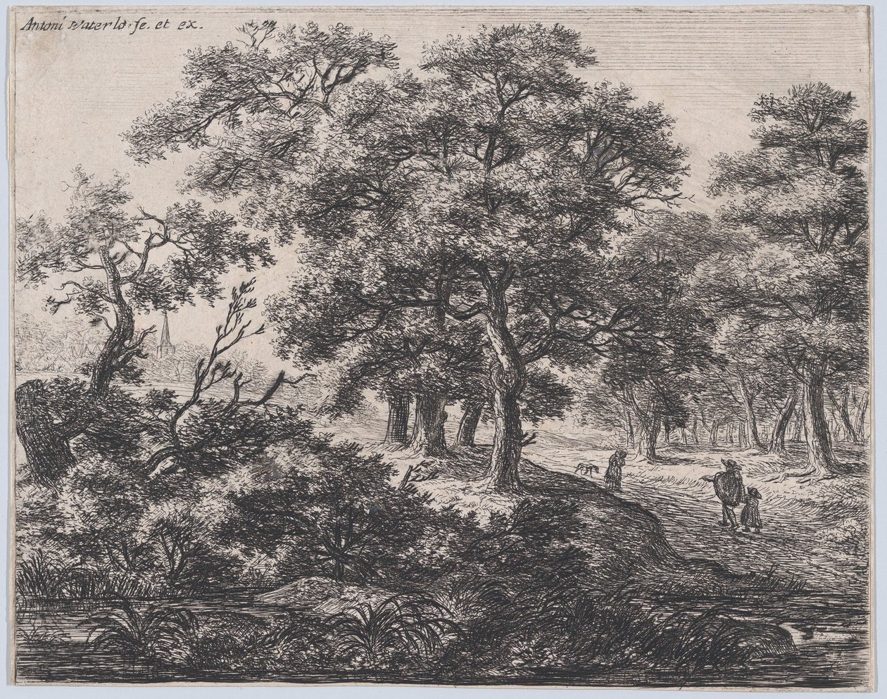De fire træer, 1600-tallet. af Anthonie Waterloo