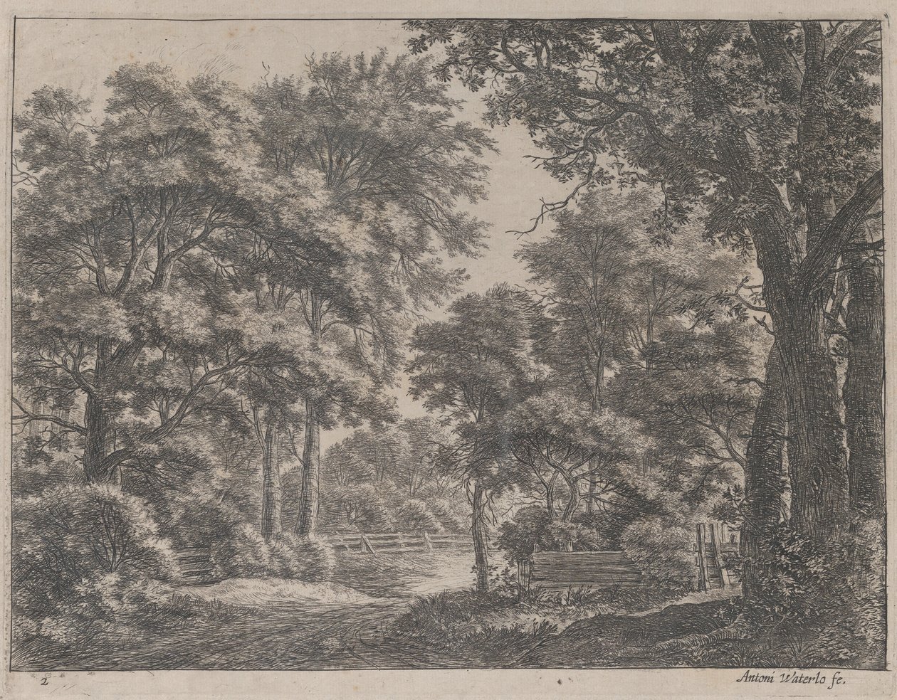 The Trimmed Groves, 1600-tallet. af Anthonie Waterloo
