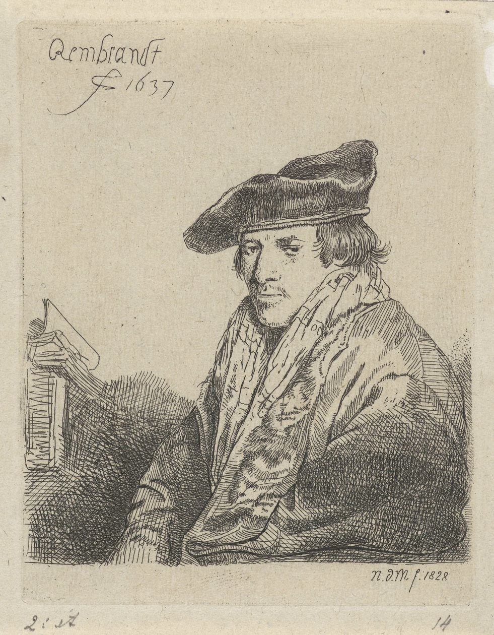 Ung mand med hat af Anthonie Willem Hendrik Nolthenius de Man