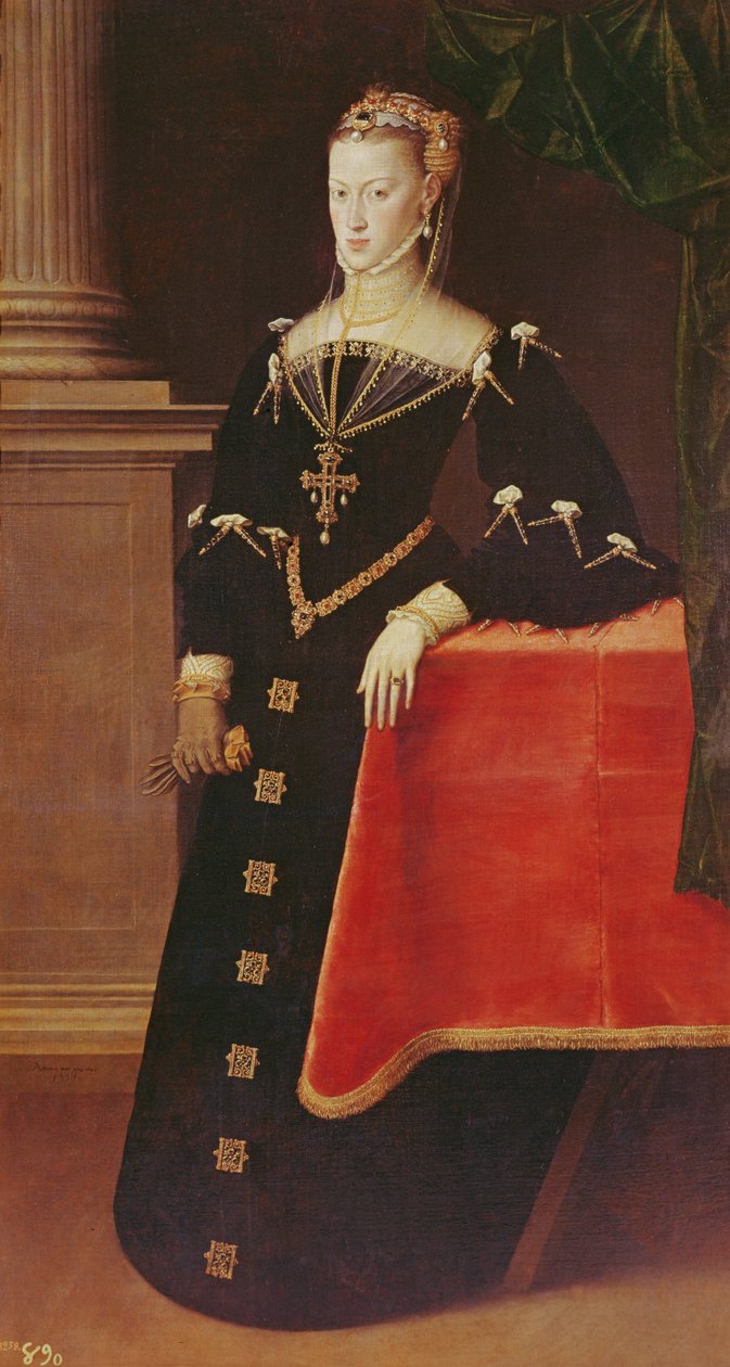 Ærkehertuginde Maria af Østrig, 1551 (se også 498705) af Anthonis van Dashorst Mor