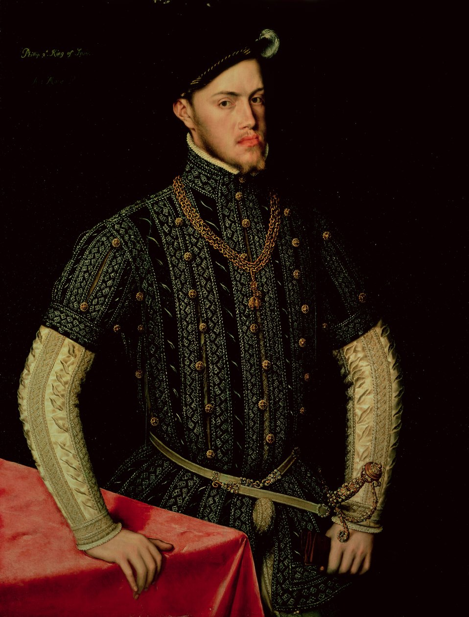 Kong Filip II af Spanien, 1549-55 (panel) af Anthonis van Dashorst Mor