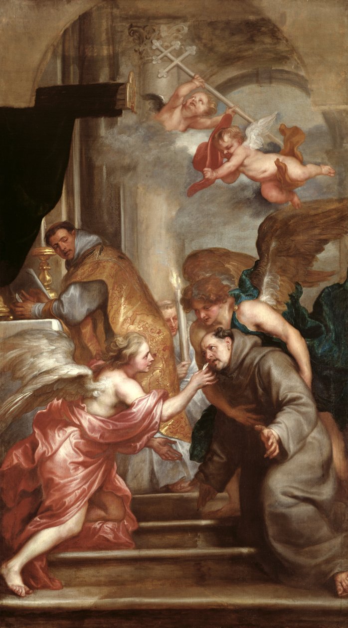 Nadveren i St. Bonaventure (1221-74) af Anthony van Dyck