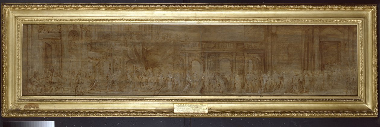 Charles I and the Knights of the Garter in Procession, 1638 (olie over silverpoint på panel) af Anthony van Dyck