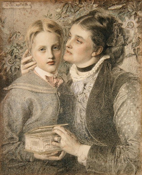 Fru Tom Chappell og søn af Anthony Frederick Augustus Sandys