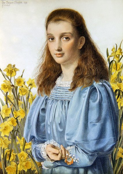 Olive Margaret Slaughter af Anthony Frederick Augustus Sandys