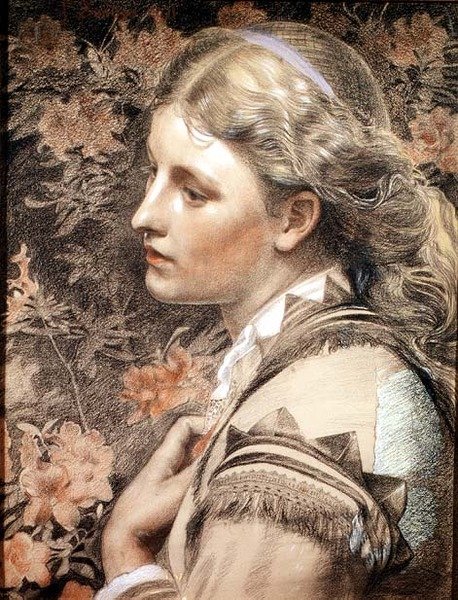 Portræt af Mary Sandys af Anthony Frederick Augustus Sandys