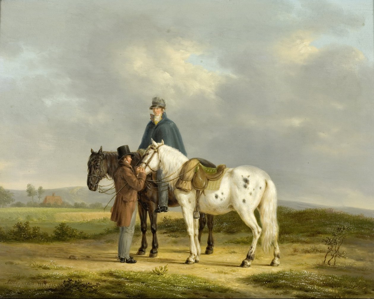 To ryttere i et landskab af Anthony Oberman