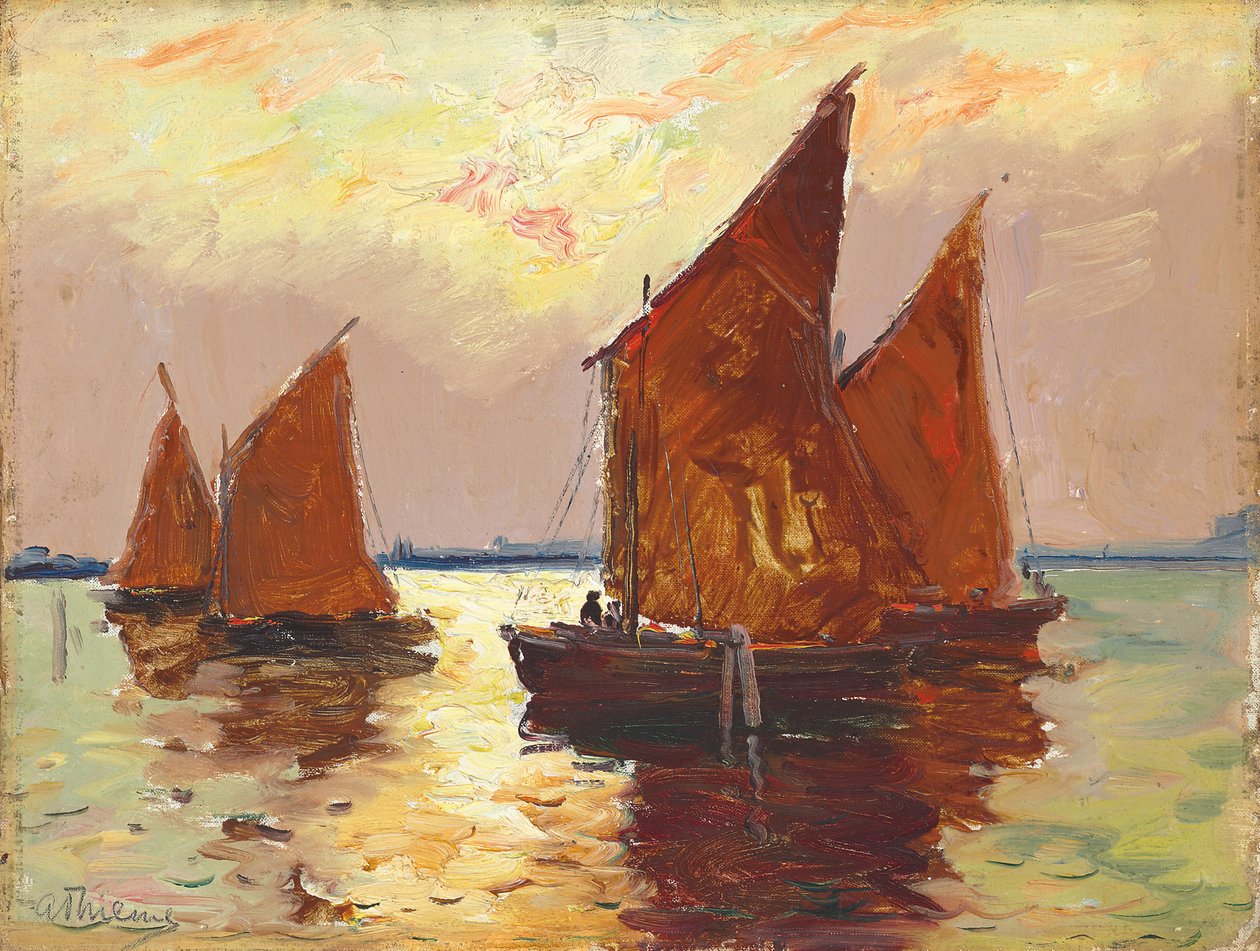Venetian Waters (olie på lærred) af Anthony Thieme