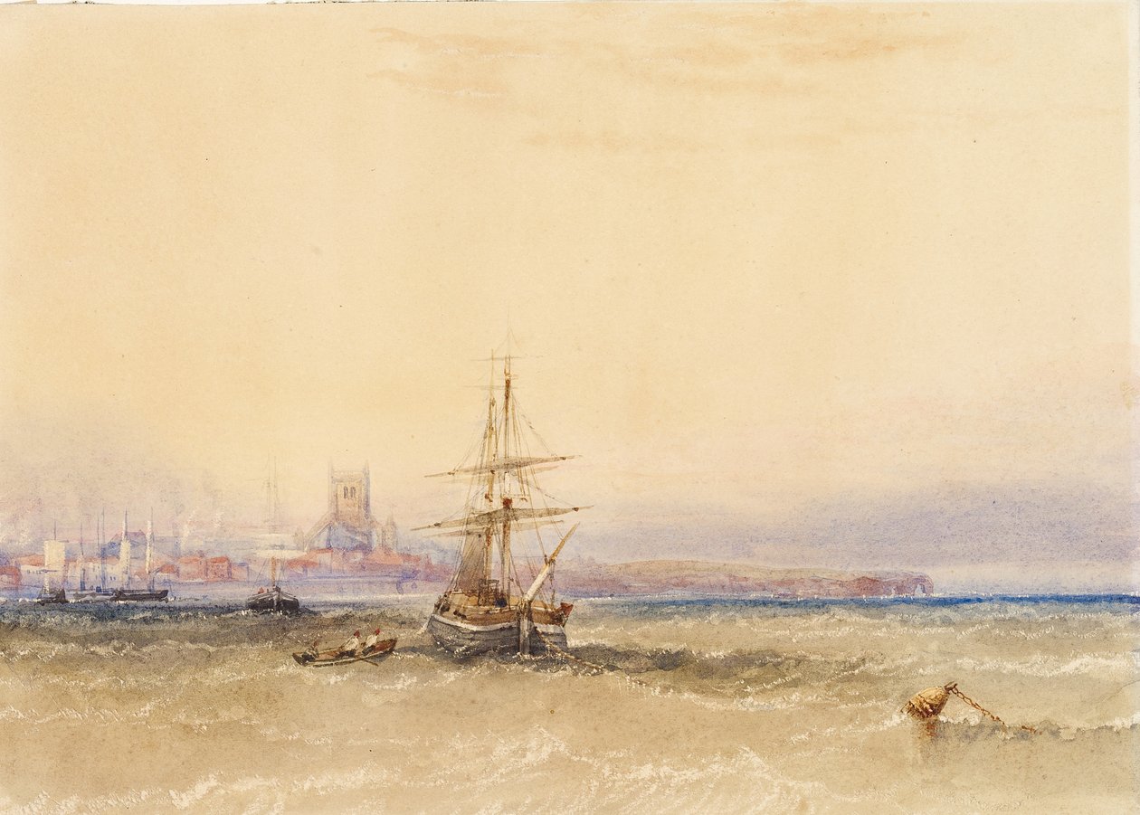 Godmorgen, Hartlepool af Anthony Vandyke Copley Fielding