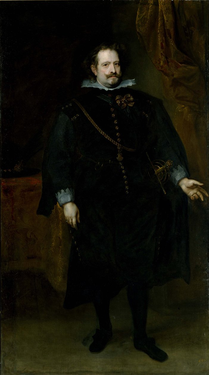 Diego Felipe de Guzman, Marqués de Regganes. af Anthony van Dyck