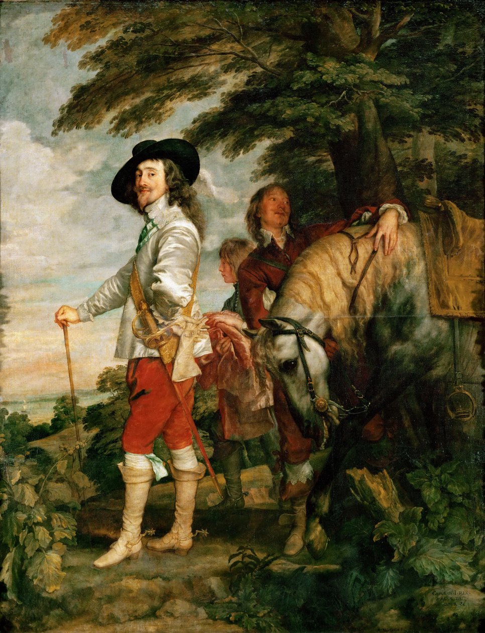Charles I på jagt af Anthony van Dyck