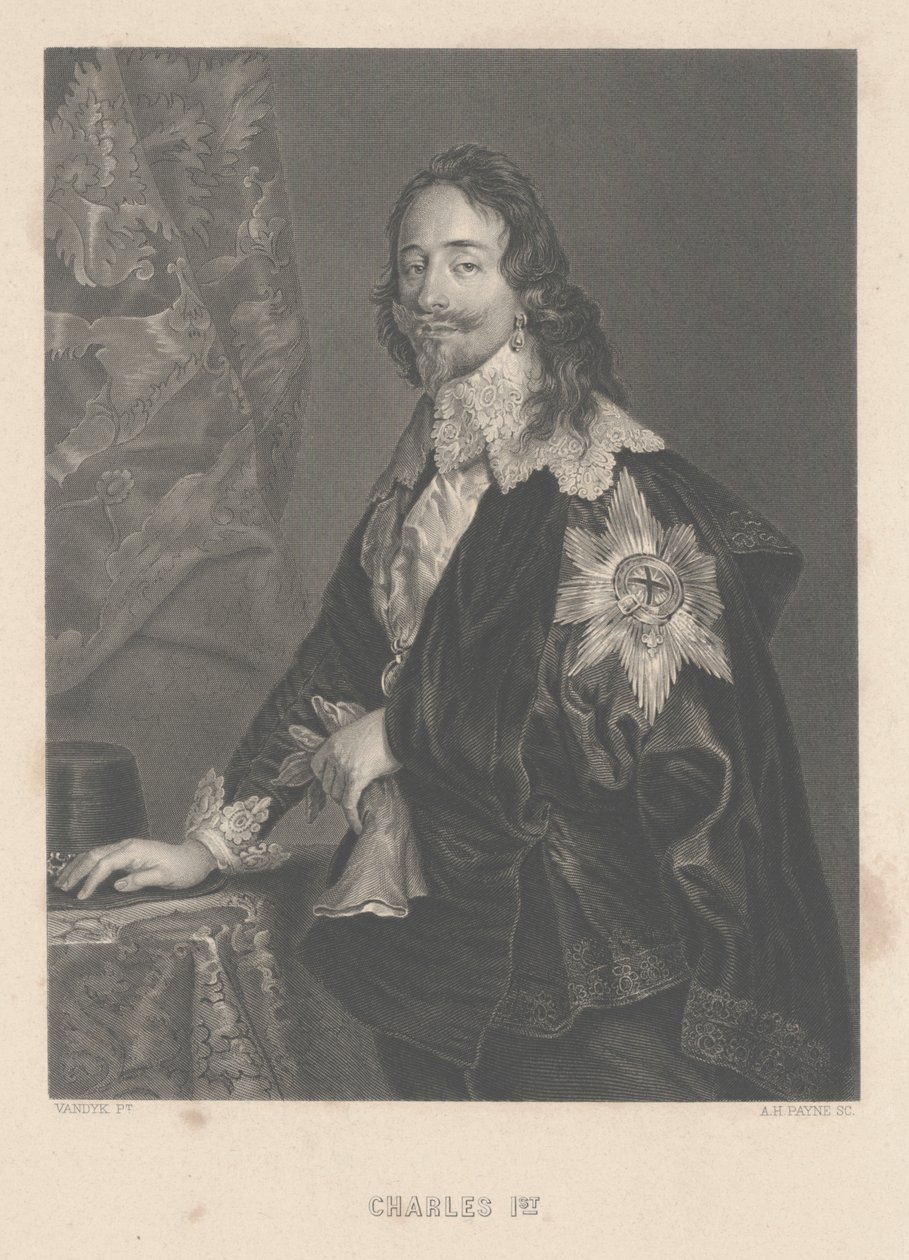 Charles I, graveret af A.H. Payne af Anthony van Dyck