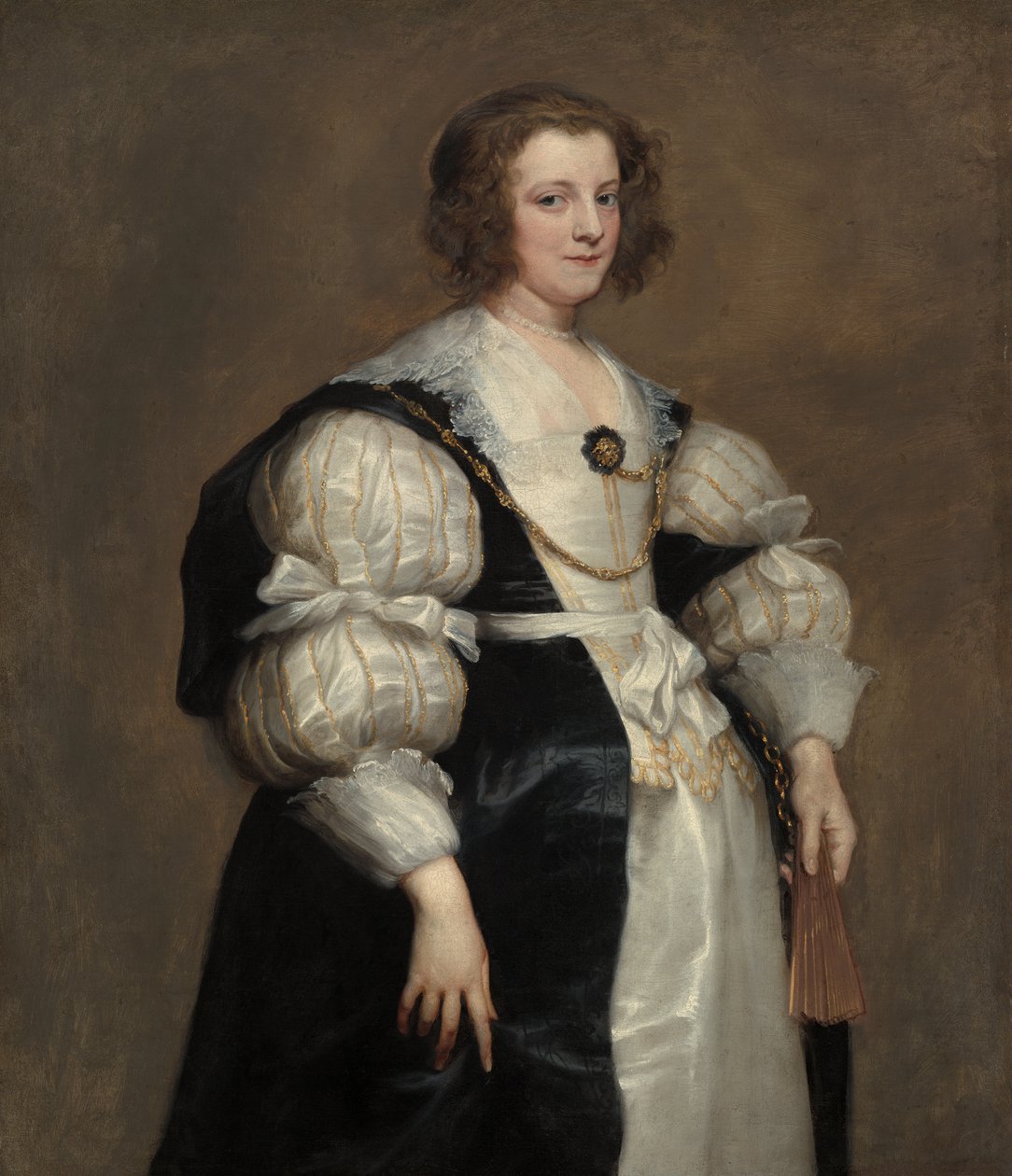 Dame med vifte, ca.1628 af Anthony van Dyck