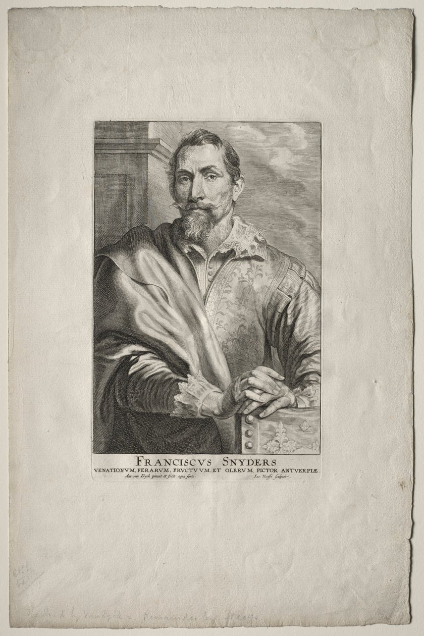 Portræt af Frans Snyders. af Anthony van Dyck