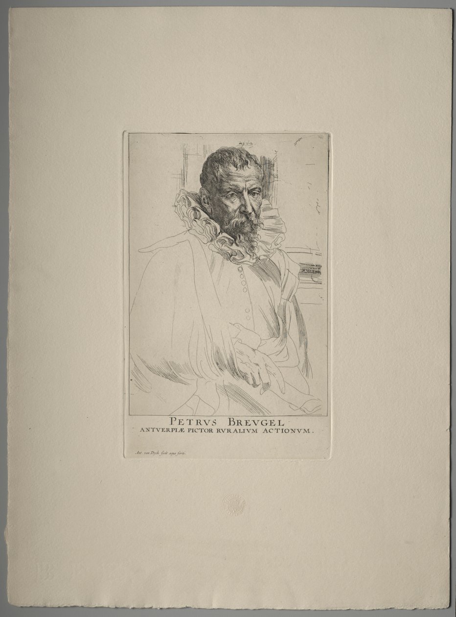 Portræt af Pieter Brueghel af Anthony van Dyck