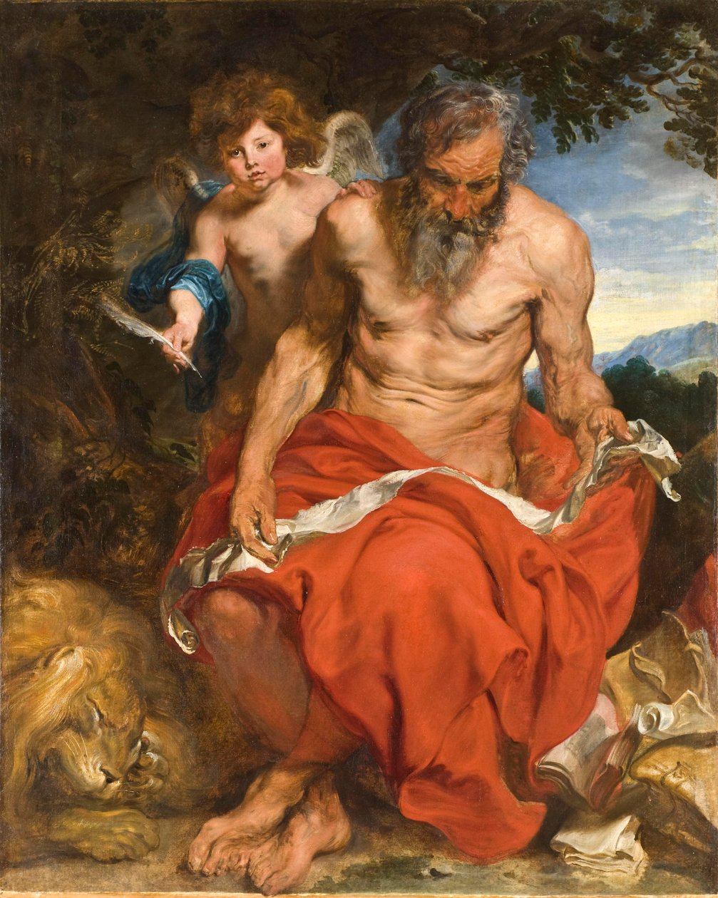Sankt Hieronymus, ca. 1620 (olie på lærred) af Anthony van Dyck