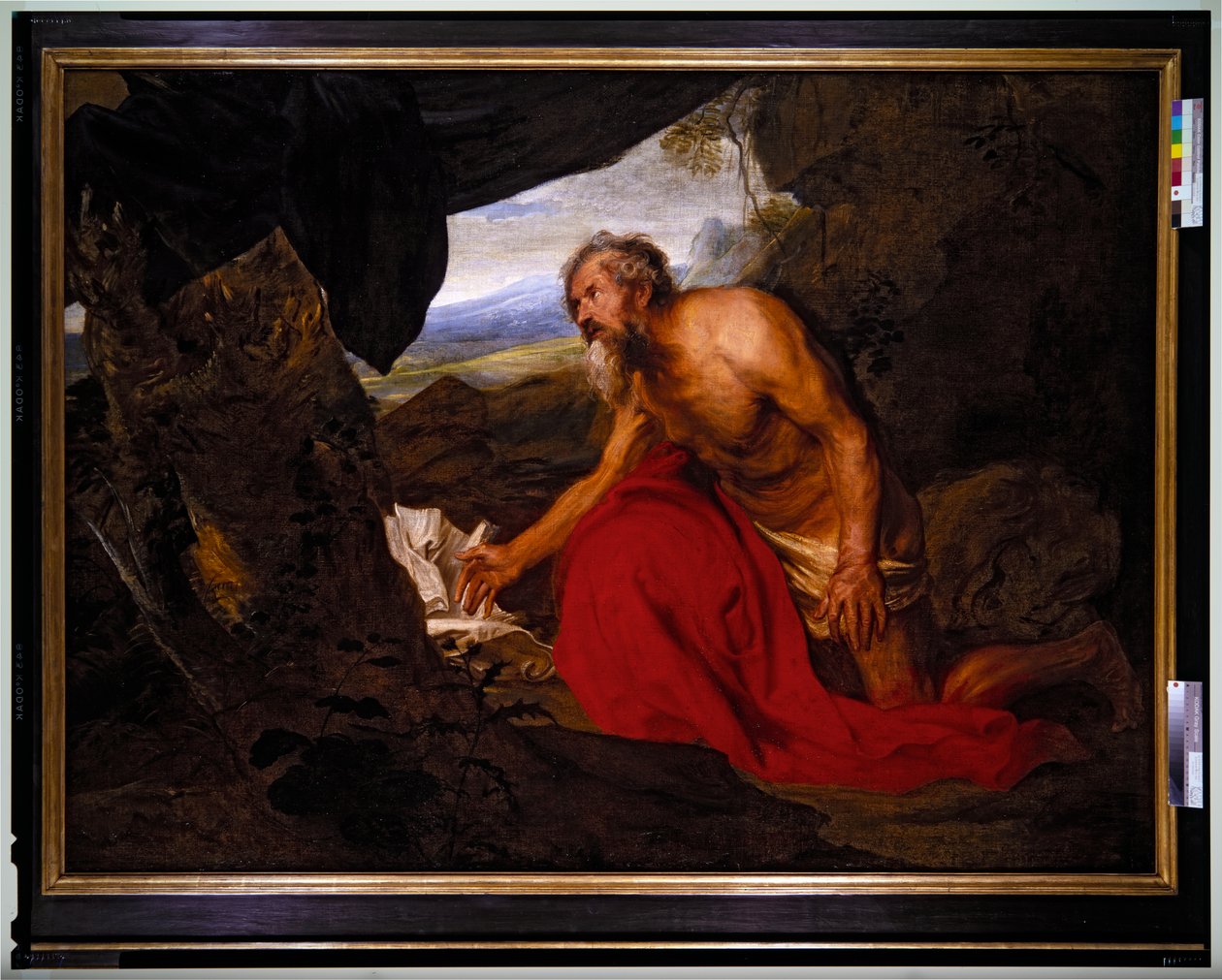 Sankt Hieronymus, udateret af Anthony van Dyck