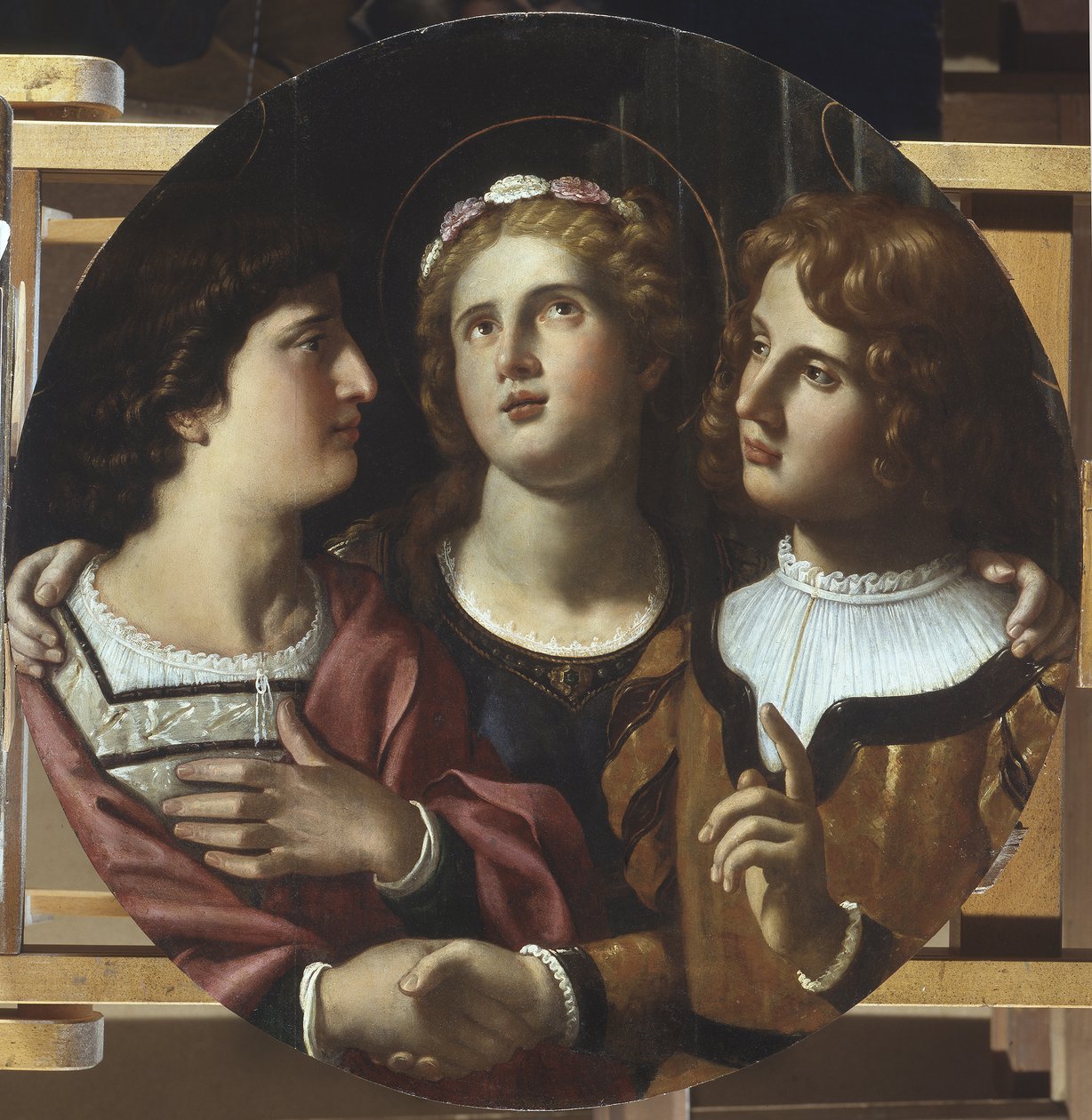 St. Cecilia mellem St. Tiburtius og Valerianus af Antiveduto Gramatica