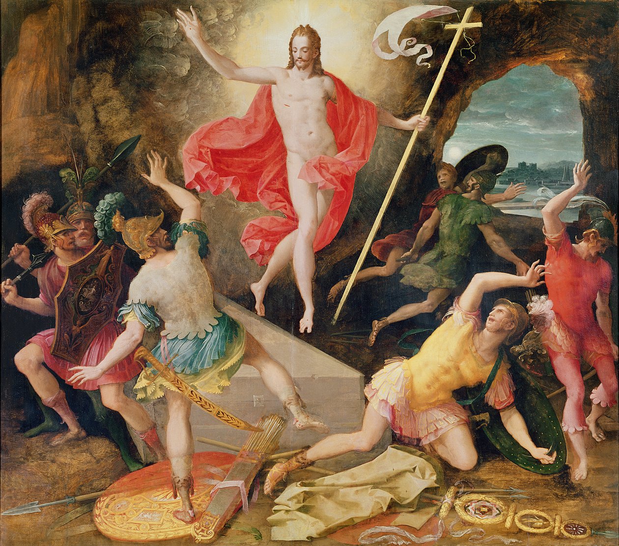 Kristi opstandelse, ca. 1594 af Antoine Caron