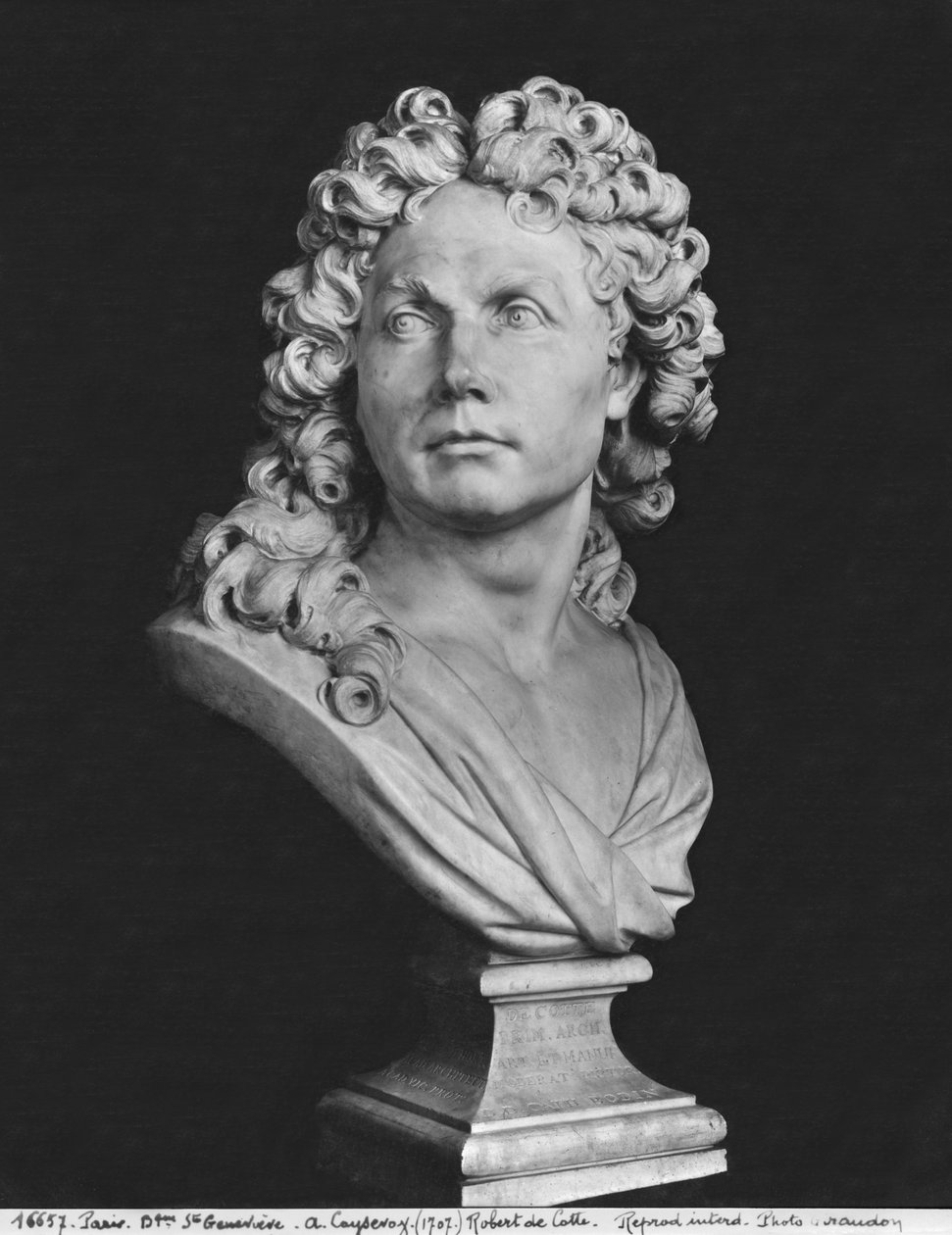 Buste af Robert de Cotte, 1707 (se også 346010, 346011) (marmor) af Antoine Coysevox