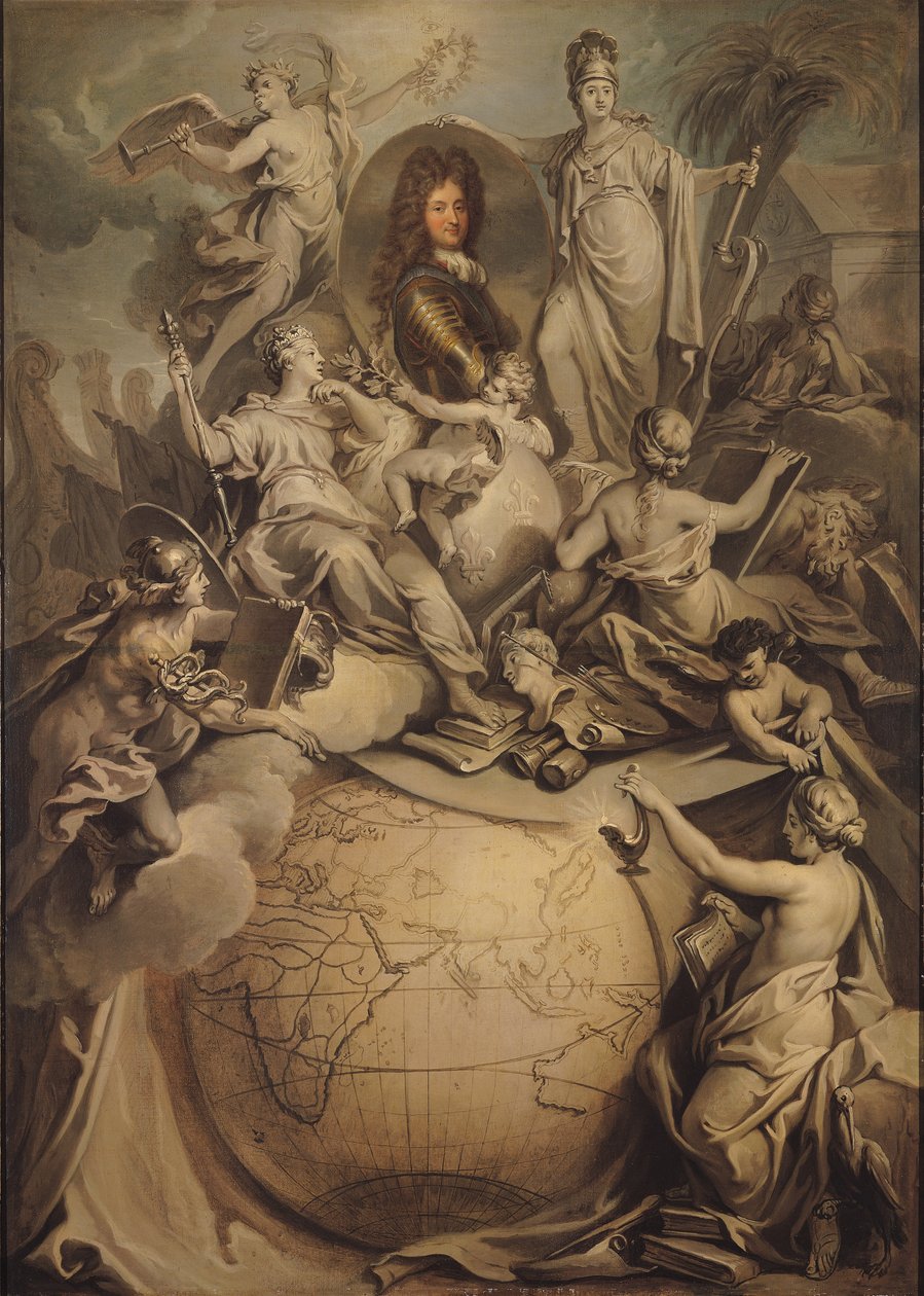 Allegori af Philippe II (1674-1723) hertug af Orleans, 1718 af Antoine Dieu