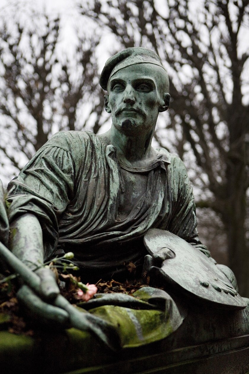 Grav af Jean Louis Andre Theodore Gericault (1791-1824) (bronze) af Antoine Etex