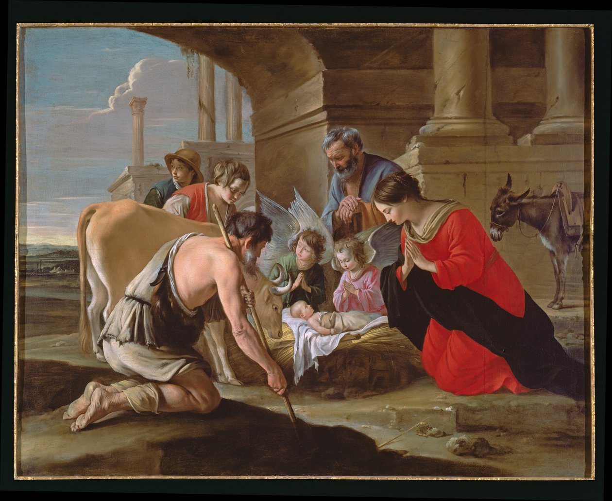 Hyrdernes tilbedelse, ca. 1638 (se også 99452 og 495750) af Antoine Le Nain