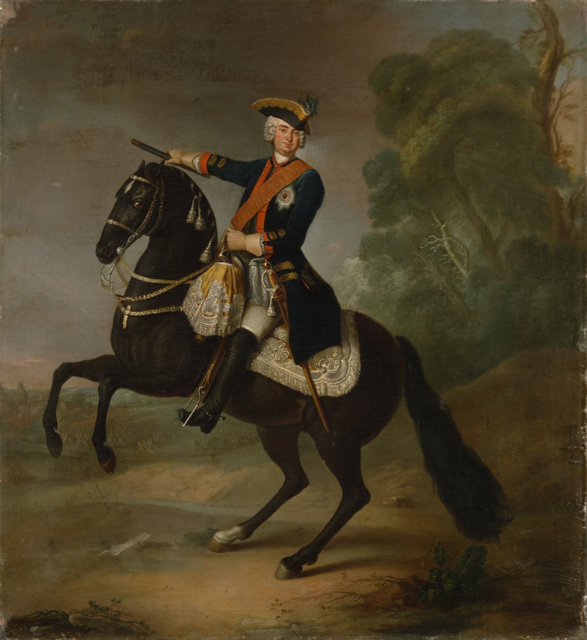 Kurt Christoph Graf von Schwerin til hest, 1750 af Antoine Pesne