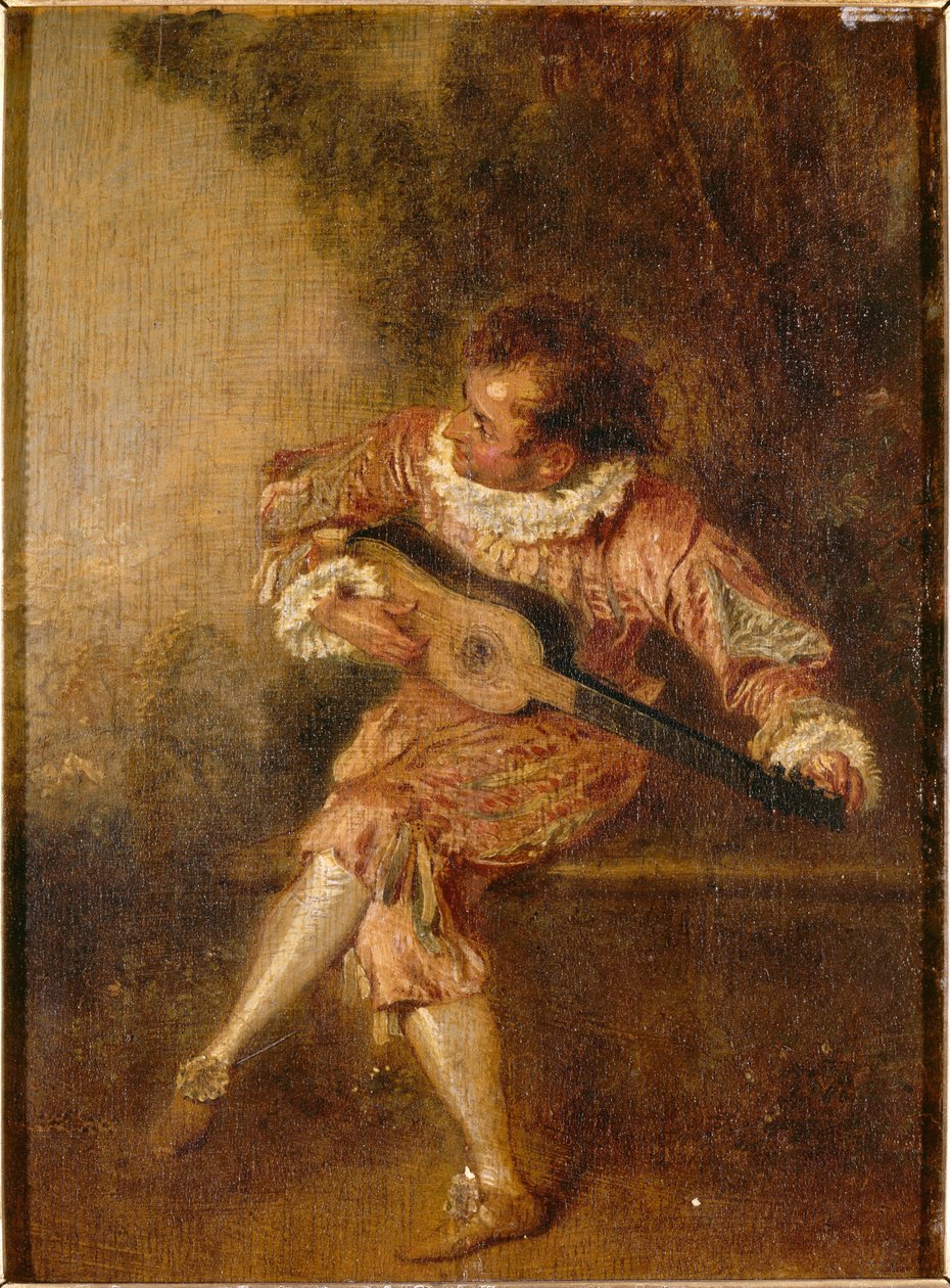 Donor af serenader (Mezetin) af Jean Antoine Watteau