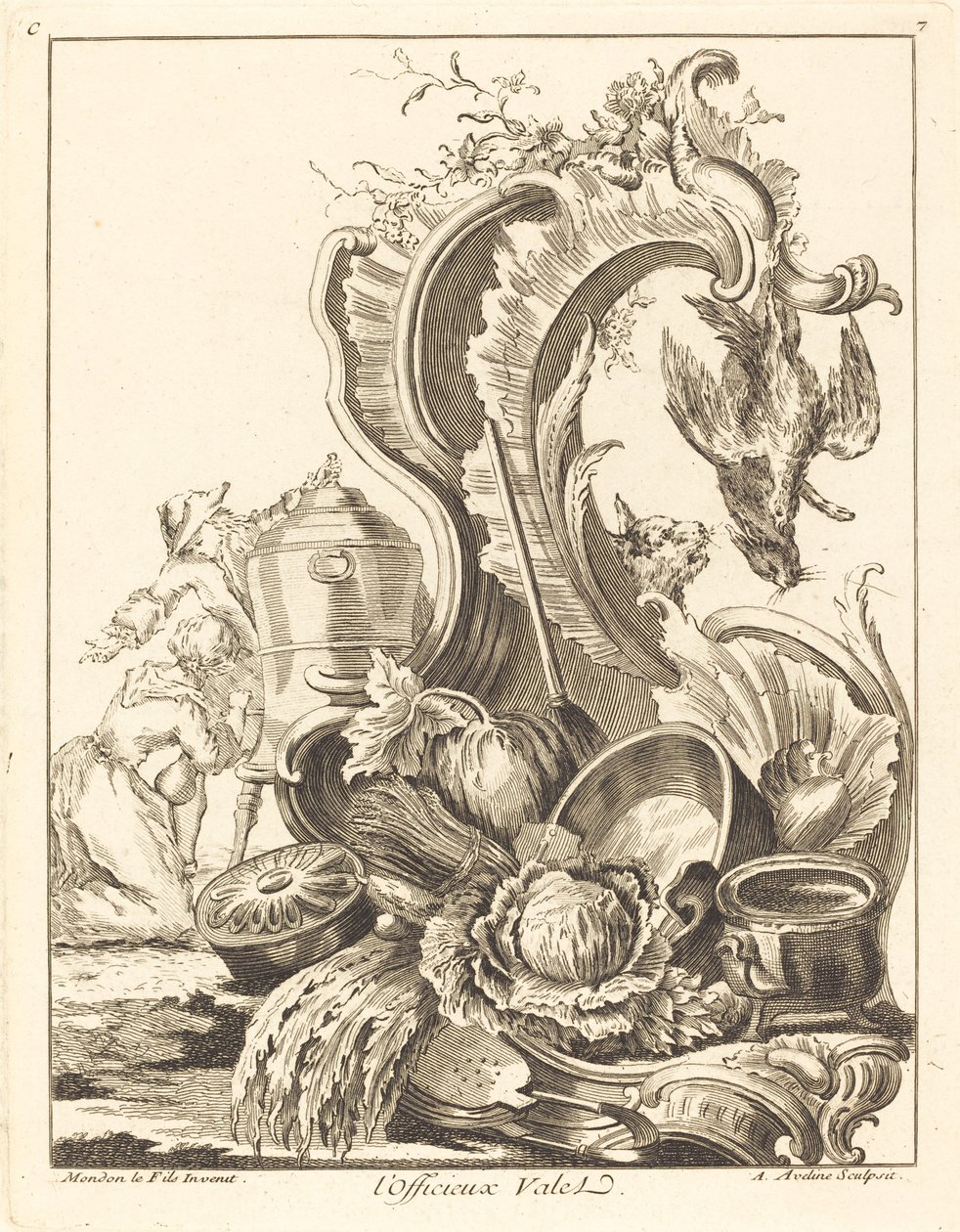 den uofficielle betjent, 1736. af Antoine Aveline